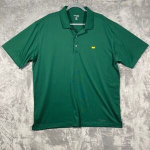 Masters Tech Polo Golf Shirt Green Embroidered USA Flag Logo Mens‎ XXL